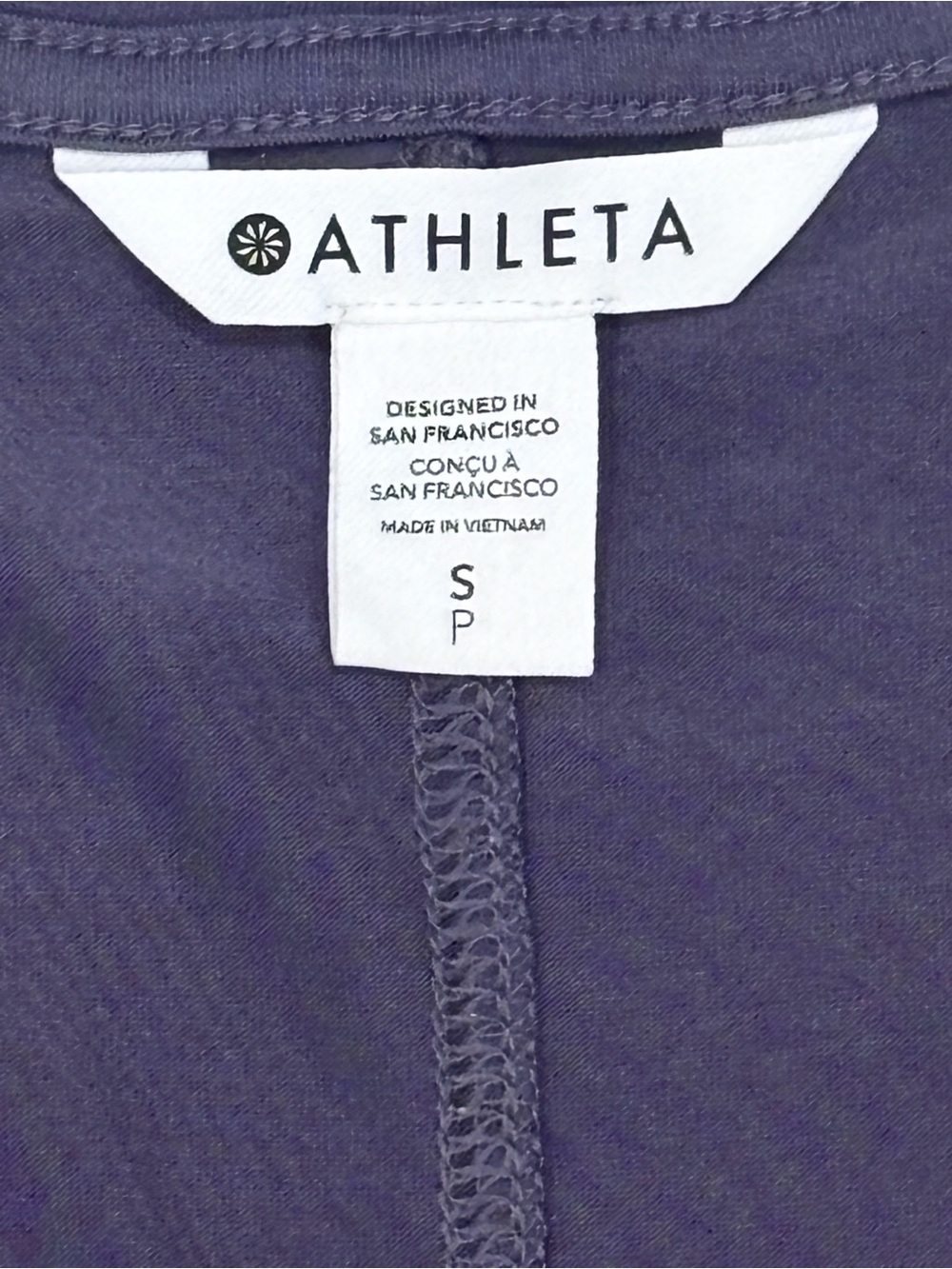 Athleta Women's Scoop Neck Short Sleeve Tee - Dark Blue - Picture 2 of 3